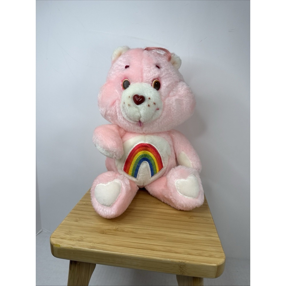 VTG Kenner 1983 Cheer Care Bear Rainbow 13" Plush Stuffed Toy American Greetings